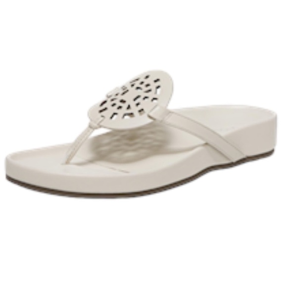 Vionic Solari Women's Toe-Post Sandals Cream White Leather Size 11 - Picture 1 of 16